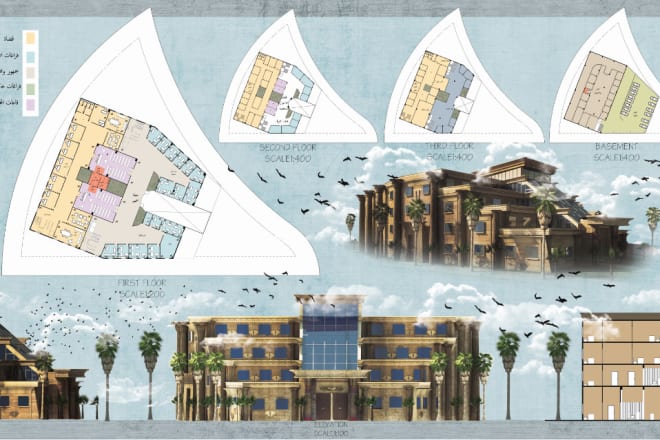 I will create your architectural presentation board