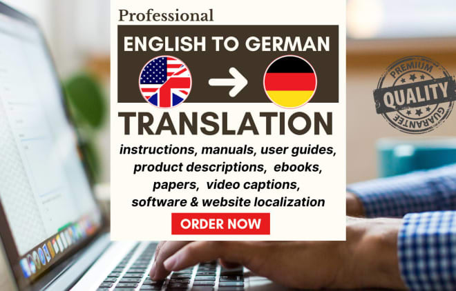 I will deliver a perfect english to german translation in 24h