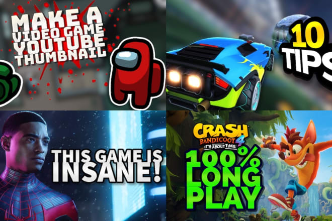 I will design a video game thumbnail for youtube
