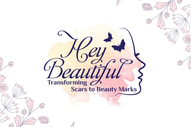 I will design a watercolor feminine logo with free vector files