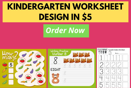 I will design activity worksheets for school kids