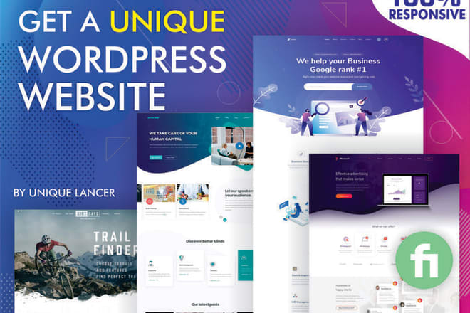 I will design and build a unique wordpress website