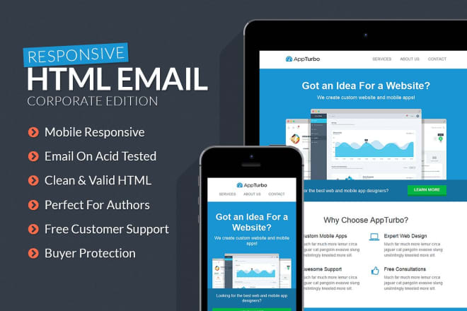 I will design and code fully responsive HTML email template