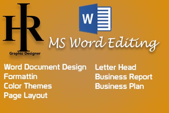 I will design and formatting word documents