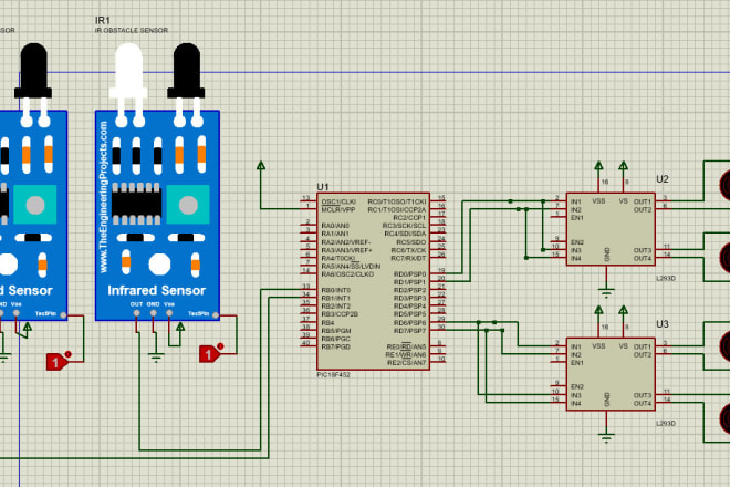 I will design circuit with pcb,3d visualizations and microcontroller coding on proteus