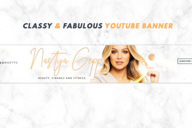 I will design classy youtube banner