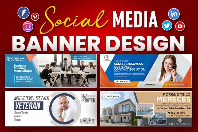 I will design facebook, instagram, linkedin, youtube cover or post banner