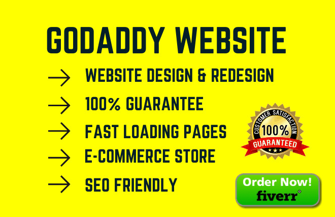 I will design godaddy website or godaddy ecommerce store