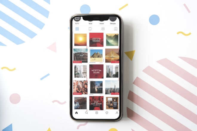 I will design modern and futuristic instagram puzzle posts grid