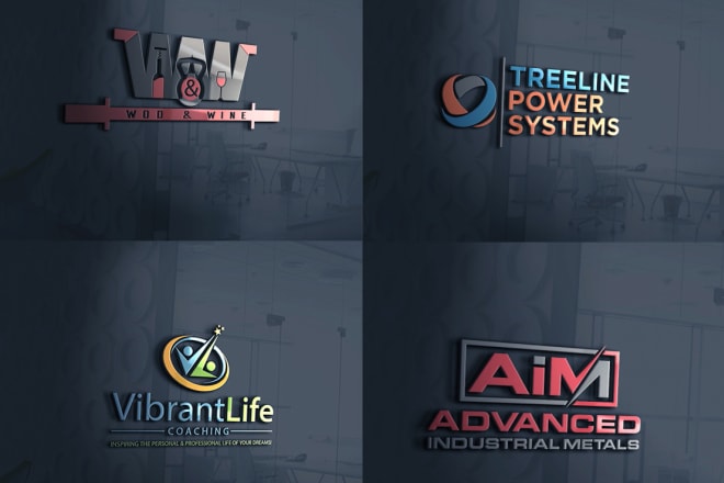 I will design modern flat minimalist logo creator