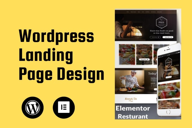 I will design modern wordpress landing page elementor and elementor pro landing page