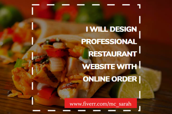 I will design professional restaurant website with online order
