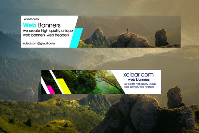 I will design professional web banners, headers