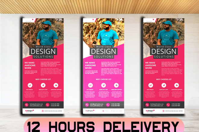 I will design stunting roller banner advertising within 12 hrs