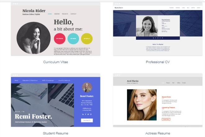 I will design wix portfolio and resume website