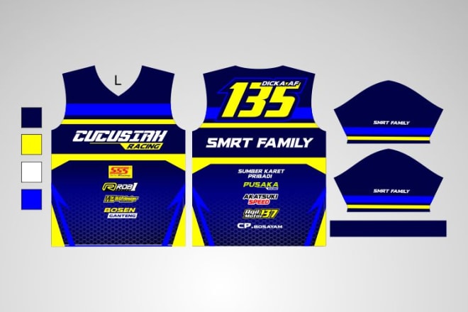 I will design your gaming, sports, racing jersey into a template for sublimation