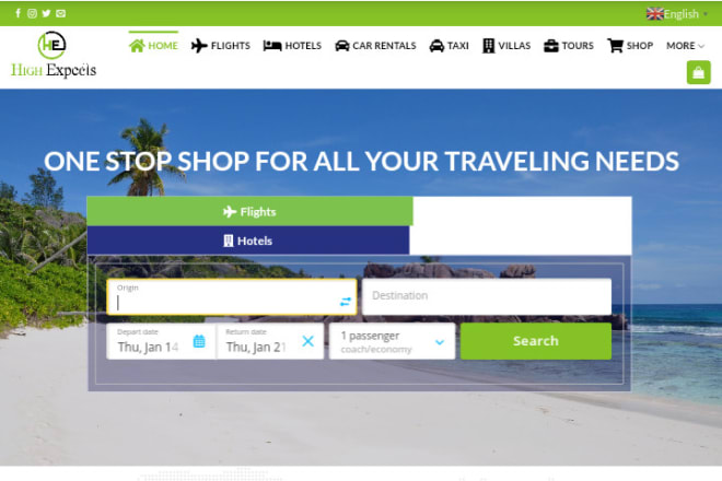 I will develop full travel website, travel agency website, travel affiliate website