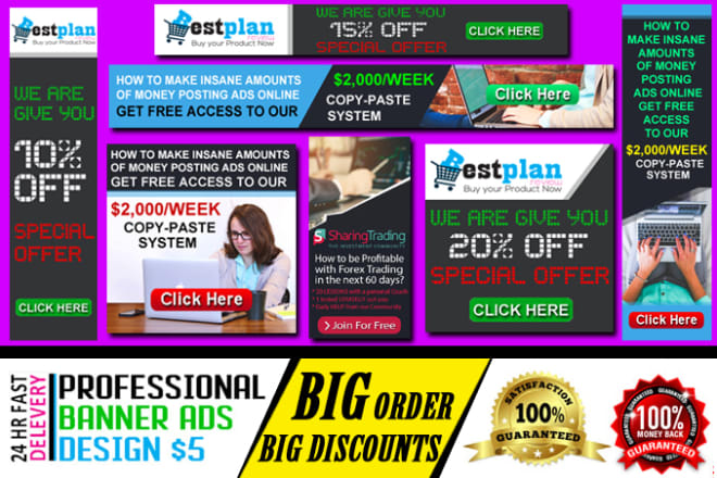 I will do all type creative sexy web banner ads design only 5