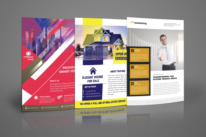 I will do any flyer design brochure design