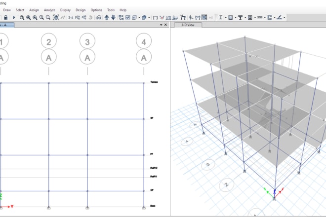 I will do civil structural analysis and design steel rc staad etabs