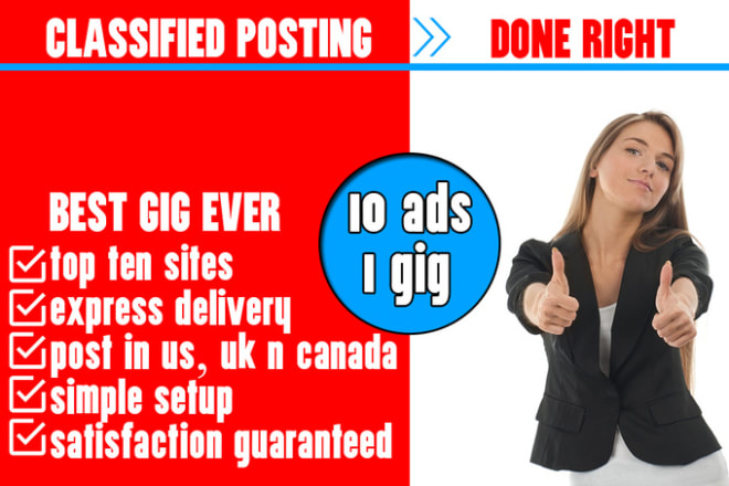 I will do classified ad posting on top classified ads sites