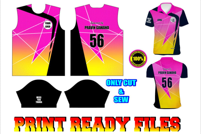 I will do custom all sublimation jersey designs