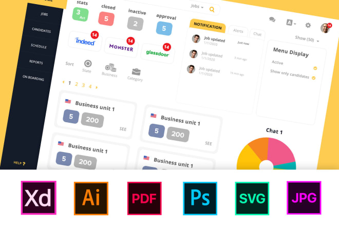I will do dashboard web app uiux design