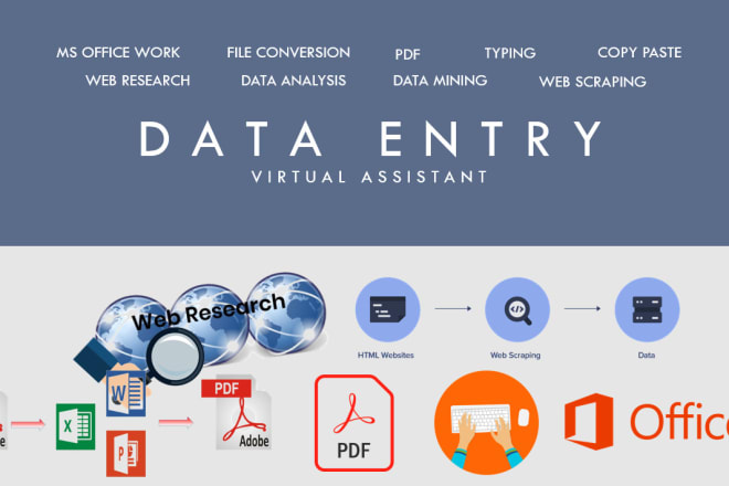 I will do data entry and typing services