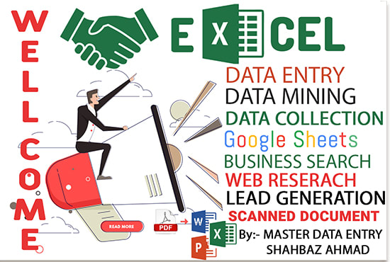I will do excel data entry, data collection, and data analysis job very fast