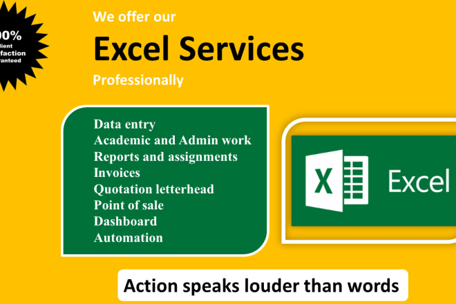 I will do executive work on excel spreadsheet or google spreadsheet