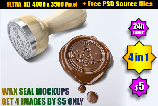 I will do four wax seal mockups