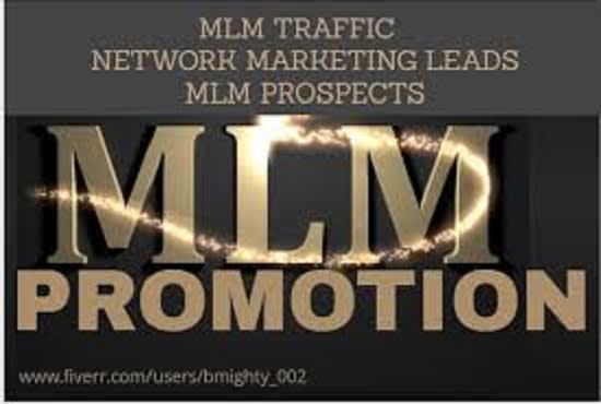 I will do organic MLM promotion,mlm leads, mlm traffic,solo ads for mlm business