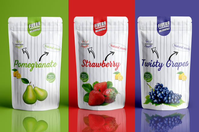 I will do product packaging design bag, food label design