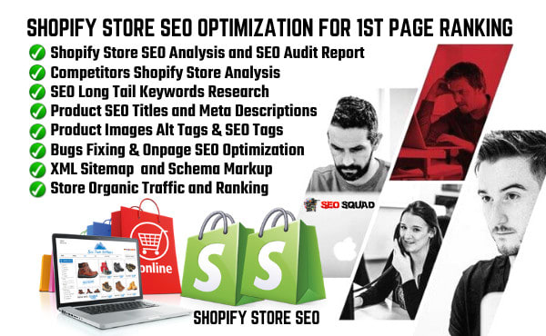 I will do shopify SEO optimization, product tags and schema markup for 1st page ranking