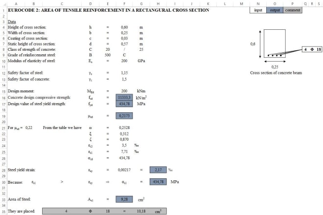 I will do single excel spreadsheet for reinforced concrete design based on ec 2