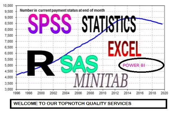 I will do statistical data analysis and visualization in r, SAS, python, power bi