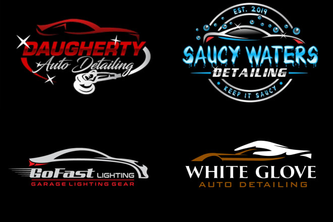 I will do unique auto detailing,automotive and carwash logo design