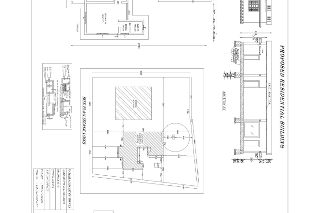 I will draw architectural plans, site plans, elevation in autocad