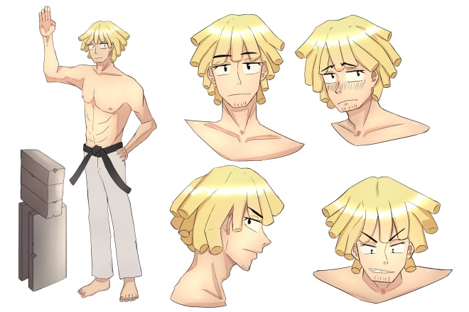 I will draw character design for you in anime or manga style