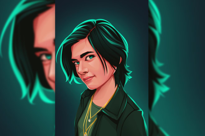 I will draw cool glowing vector for you
