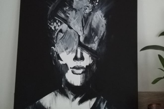I will draw custom acrylic painting on canvas