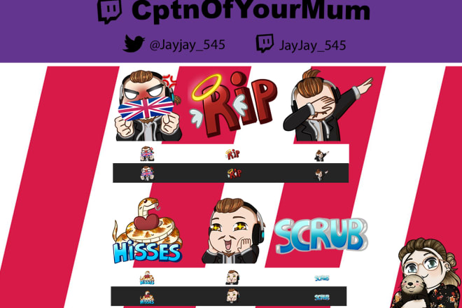 I will draw HQ twitch emotes and sub badges