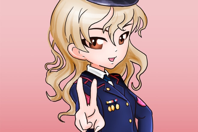 I will draw original anime character with manga style