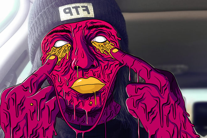 I will draw you an amazing portrait in my melted face grime art