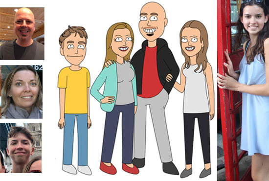 I will draw you rick and morty style cartoon