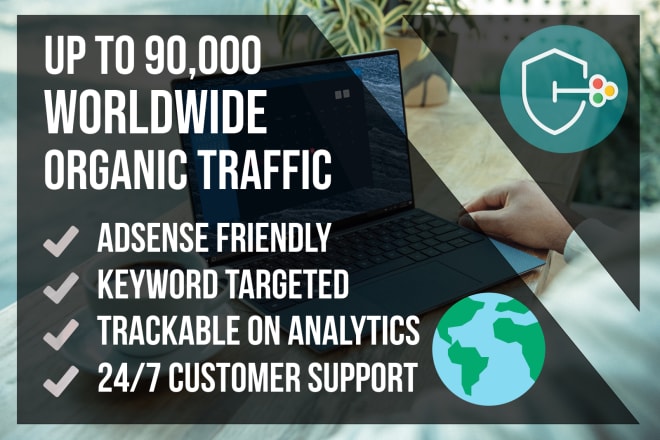 I will drive up to 90,000 organic visitors, google keyword targeted web traffic
