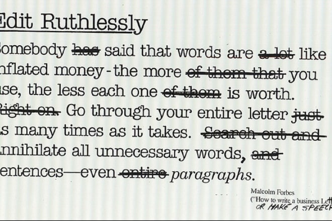 I will edit, proof, or write for you