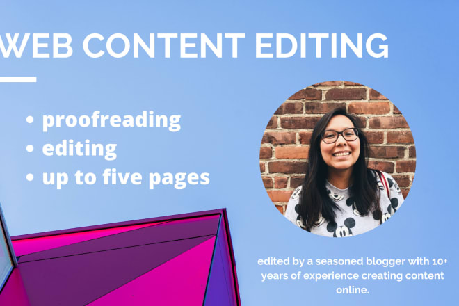 I will edit your web content for grammar mistakes and readability