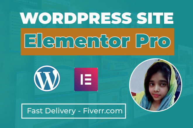 I will elementor web site design