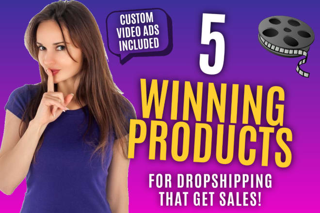 I will find shopify winning products for dropshipping with video ads